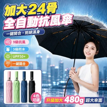 🔥台灣現貨🔥24骨自動傘 黑膠自動傘 雨傘 折疊傘 UV傘 遮陽傘 晴雨傘 強力抗風  防風傘 大雨傘777