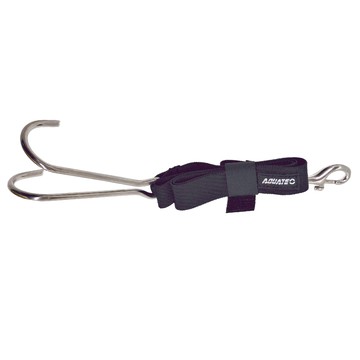 AQUATEC 雙流鉤 不鏽鋼316單頭鉤 RDH-95-2 潛水用品  95cm  黑色(Black)