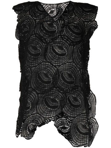 JNBY - cut-out sleeveless top - women - Cotton/Polyamide - S - Black