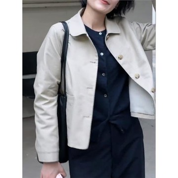日系短款外套秋裝女款2025新款小眾獨特別致高級感小個子夾克上衣