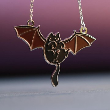 ✨免運可開發票#荷蘭Leon Karssen藍汙貓蝙蝠寶寶小噁魔弔墜項鏈batcat pendant