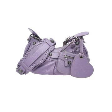BALENCIAGA 671309 LE CAGOLE XS 愛心掛飾機車包斜背包 / XS