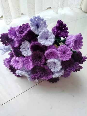 花束 捧花 毛毯 紫色 母親節 生日 禮物 送禮 聖誕節 編織 手工編織 針織