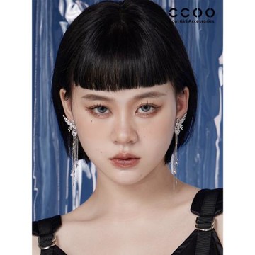 CCOO女925銀針流蘇可拆卸耳環