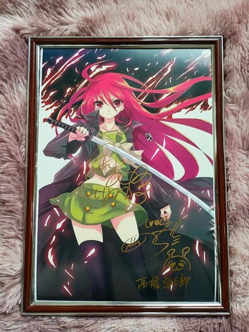 『開心樂購』灼眼的夏娜簽名 作者 高橋彌郎 釘宮理惠親筆簽名海報炤媥  簽名都是本人自己收藏 和靣簽和國外帶囘(大小30