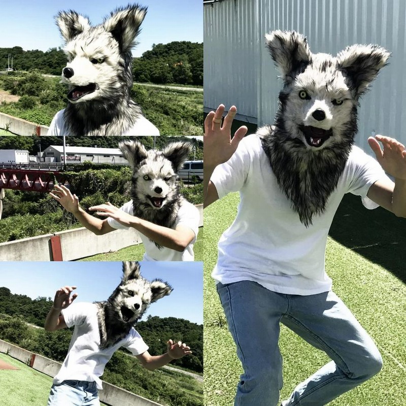 口が動く アニマルムービングマスク 【 wolf ウルフ 】 オオカミ