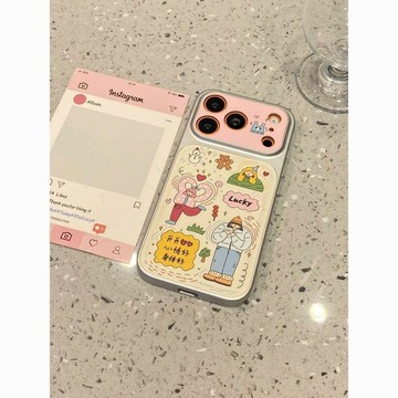 陽光女孩適用iPhone17ProMax/16Pro電鍍小羊皮手機殼15/14/13