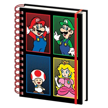 SUPER MARIO 超級瑪利歐 瑪利歐與他的冒險夥伴 A5筆記本 21 x 14.5 公分  1本