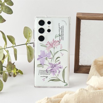 wwiinngg鳶尾花防摔透明SAMSUNG手機殼