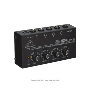 MICROAMP HA400 Behringer耳朵牌 迷你耳機分配器/擴大器/4 組立體聲耳機輸出/適合所有耳機