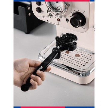 Bincoo意式半自動咖啡機沖煮頭清潔刷51/58mm可拆卸圓頭刷子