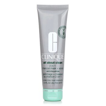 Clinique 倩碧 專屬清潔二合一木炭面膜 + 磨砂膏 100ml/3.4oz-面膜
