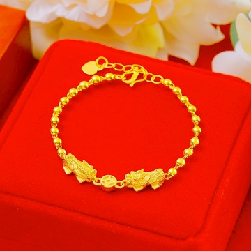 現貨 五福臨門 招財 轉運 辟邪 咬錢貔貅 手鍊 咬錢 貔貅 噴砂金 手鏈 招桃花999