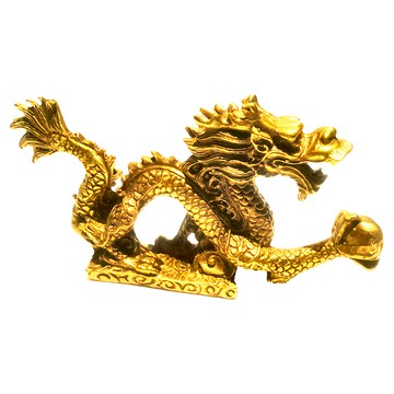 開運陶源 銅龍 精緻實心銅雕 陽宅風水/提升居家運勢/增添祥瑞之氣 13x2.2x7cm  開光金龍銅雕 金色  1個