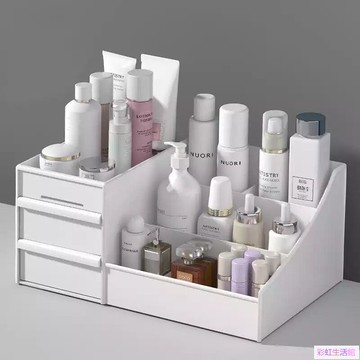 化妝品收納盒宿舍整理收納架桌面梳妝臺口紅護膚品物架抽屜式收納盒