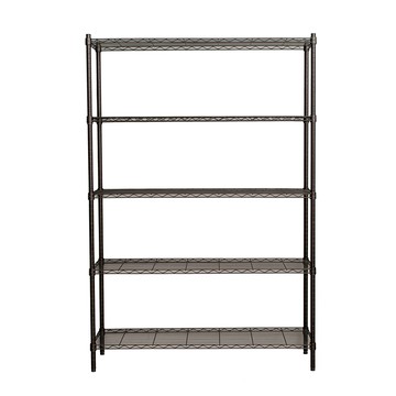 【dayneeds】輕型120x45x150公分五層烤黑波浪架