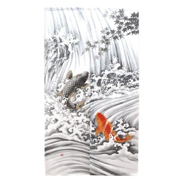 日本製【コスモ】長門簾《逆流而上》