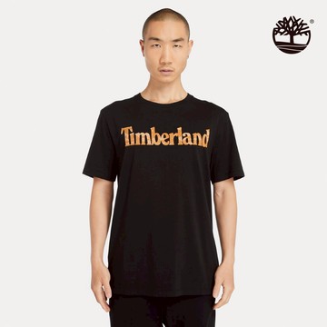 Timberland 男款黑色迷彩文字短袖T恤|A2Q72001