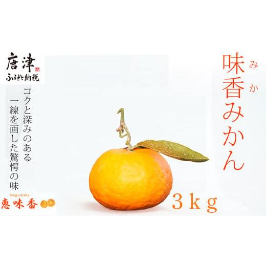 ふるさと納税 佐賀県 唐津市 『予約受付』果皮も丸ごとガブッ！味香みかん 3kg 新種のミカン フルーツ 果物 デザート 柑橘