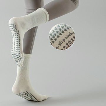 NicoFun 愛定做 2雙 減震排汗 空中瑜伽 中筒 五指襪 人體工學 yoga 五趾襪 止滑襪(23-25.5中性)