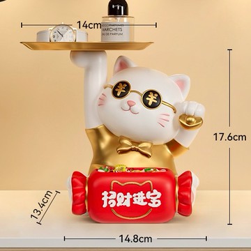 快速出貨『LINE禮物獨家』【招財貓的家】7寸招財進寶收納招財貓 生日禮物 開業禮物 開運 招財 喬遷禮物 交換禮物＃CAT064