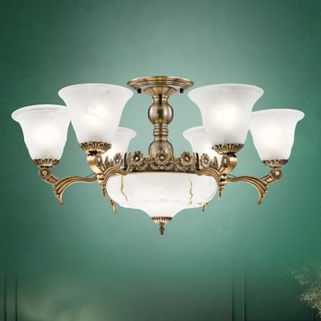 鋅合金玻璃造型半吸頂燈 F37-21-92361