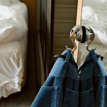 【FECA】E22 金屬吸盤掛勾 (銀)