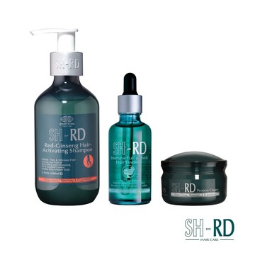 SH-RD【髮根抓地力plus組】紅蔘豐髪活化洗髮精200ml｜健髮豐盈精華50ml｜蛋白質護髮霜50ml｜
