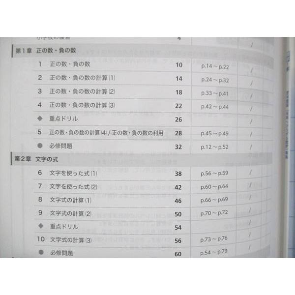 UT14-157 塾専用 中1 中学必修テキスト 数学 啓林館準拠 状態良い 16S5B