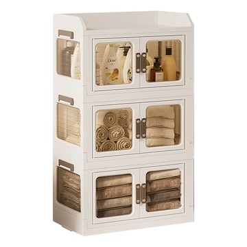 BF081 摺疊層櫃 PP材質  120 x 70 x 42cm  白色  1個