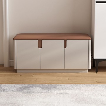 高端入戶換鞋凳輕奢家用門口可坐鞋柜坐凳一體玄關實木儲物穿鞋凳