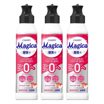 LION 獅王 CHARMY Magica 洗碗精 鮮桃 220ml  3入