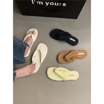 休閑平底拖鞋女夏季外穿2025年新款韓版仙女晚風海邊沙灘人字涼拖