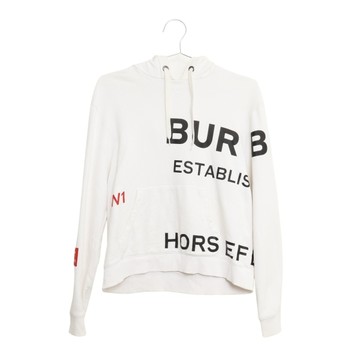 BURBERRY 巴寶莉 長袖連帽衫 M 白色 棉質 8017166 【二手名牌BRAND OFF】
