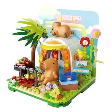 JAKI 水豚露營相容積木 GK003  1個  混合色