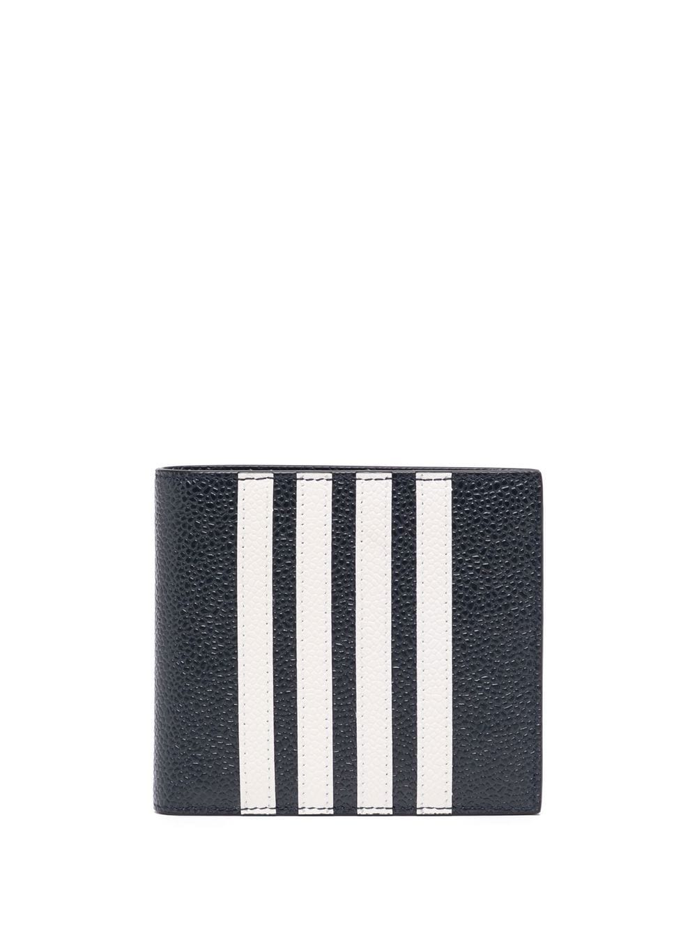 Thom Browne - 4-Bar bifold wallet - men - Leather - One Size - Blue