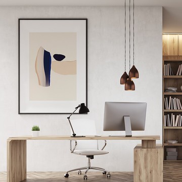 幾何 • 曲線瓶 - 幾何/抽象/色塊/文青/復古/掛畫/北歐風/佈置