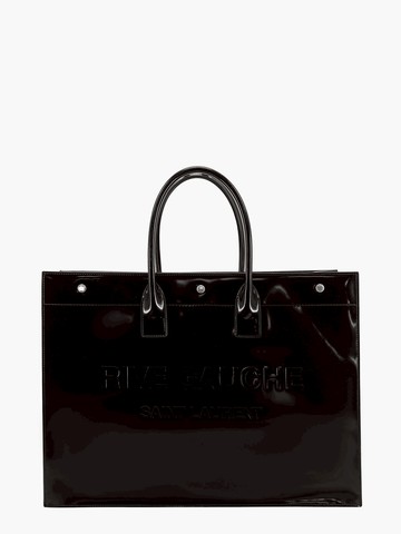 Patent leather handbag with embossed logo - SAINT LAURENT - gender_Man