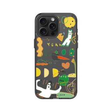 iPhone 15 Pro Max Clear 酷墨灰 - MacaronToe 馬卡龍腳趾 - 小畫家 Draw For Fun