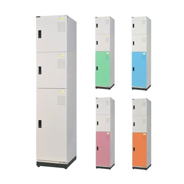 DAHFU 大富 KH-393新型多用途收納置物櫃 3門鋼製門片 W393xD400xH1852mm/個 KH-393-4023T