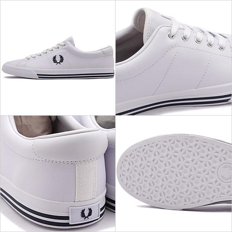 フレッドペリー FRED PERRY アンダースピン レザー スニーカー B9200-183 SS22 UNDERSPIN LEATHER メンズ  WHITE 白 ホワイト系 | LINEブランドカタログ