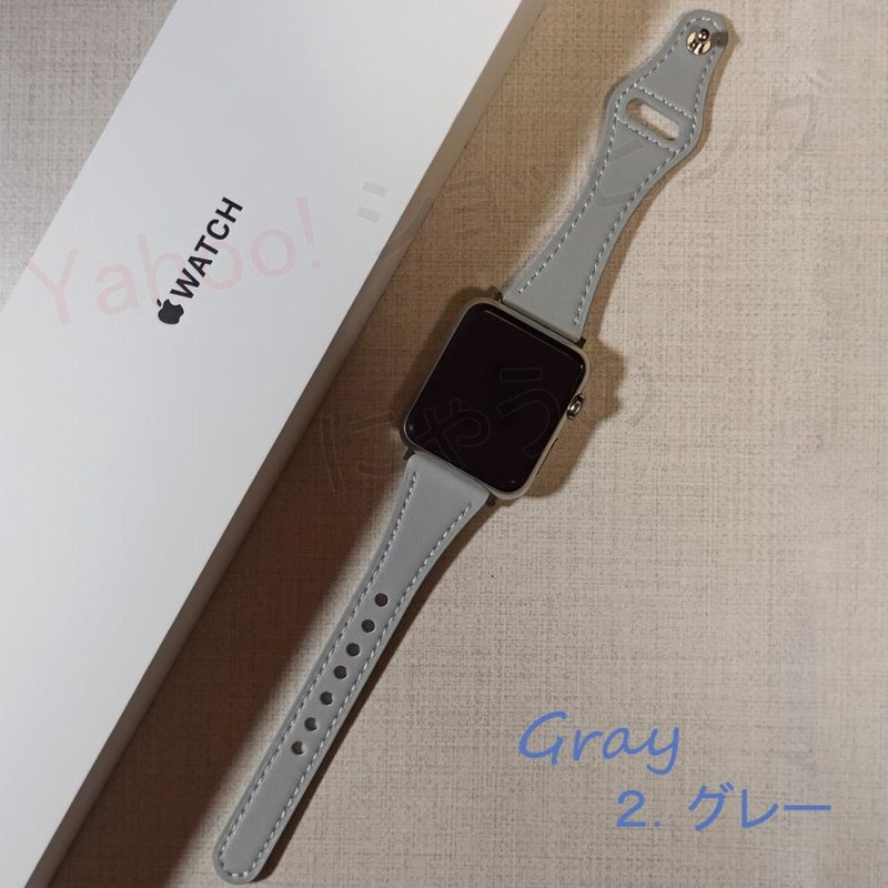 アップルウォッチ バンド レザー スリム Apple Watch 革 レザー ベルト 38 40 41 42 44 45 49 mm レディース 細め メンズ Series SE 通販 LINEポイント最大0.5%GET LINEショッピング アップルウォッチ レザー ベルト バンド グレー Apple 38 40 41