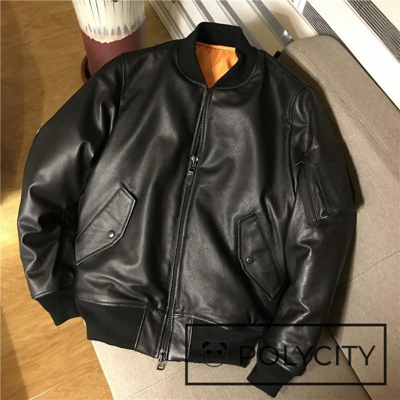 メール便可/取り寄せ 【即納】☆人気高品質☆輸入羊革☆MA1空軍飛行