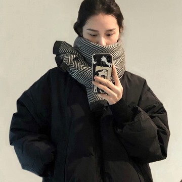 冬日的溫暖~仿羊絨圍巾女秋冬季韓版百搭披肩外搭兩用保暖圍脖男