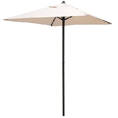 TANGKULA FT Patio Umbrella, Outdoor Table Market Umbrella with Quick-Release Button, Sturdy Ribs, Fade Resistant ＆ Waterproof Canopy, Sun並行輸入