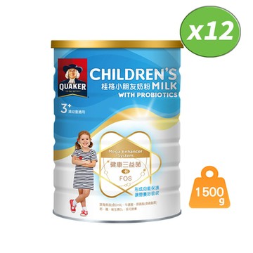 桂格 三益菌小朋友奶粉(1500g*12罐)