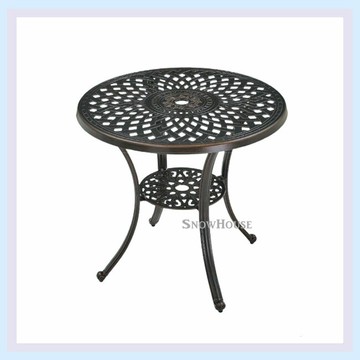 雪之屋 鋁合金圓桌(紅銅刷漆) /休閒圓桌/餐桌/飯桌/休閒桌 ZF6058T