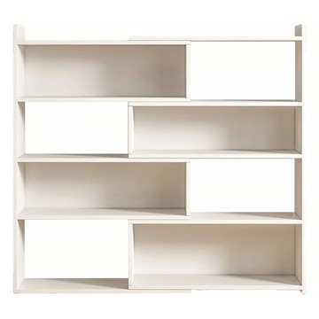 伸縮書櫃 白色 DIY商品  賽杉木  90 x 24 x 60-109cm  3層