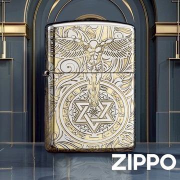 ZIPPO  環繞雕刻守護天使(反銀)防風打火機 環繞雕刻工藝 守護天使 神聖使命 Z-130 終身保修