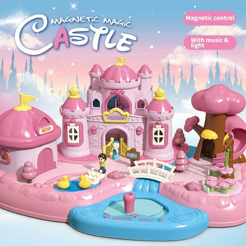 【磁力過家家】兒童玩具 公主玩偶屋 過家家玩具 磁力玩具 夢幻城堡 仿真模型 磁性配件 女孩禮物 角色扮演 益智早教